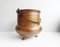 Antique Copper Bucket with Brass Ball Foot, Image 2