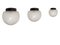 Deckenlampen aus sandgestrahltem Glas & Metall von Elio Martinelli für Martinelli Luce, 1960er, 3er Set 2