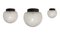 Deckenlampen aus sandgestrahltem Glas & Metall von Elio Martinelli für Martinelli Luce, 1960er, 3er Set 8