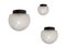 Sandblasted Glass and Metal Ceiling Lamps by Elio Martinelli for Martinelli Luce, 1960s, Set of 3, Image 1