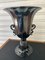 Schwarze Vase aus Muranoglas von Toso 1