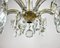 Lámpara de araña de latón dorado y cristal de Maria Theresa, años 60, Imagen 7
