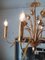 Lámpara de suspensión francesa con motivos vegetales, años 50, Imagen 5