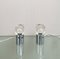 Chromed Metal and Transparent Glass Table Lamps, Italy, 1970s, Set of 2 9