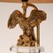 Mid-Century Gold Bronze and Acrylic Glass Eagle Table Lamps, 1970s, Set of 2 3