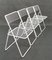 Ted Net Metal Folding Chairs by Niels Gammelgaard for Ikea, Set of 4 3