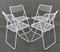 Ted Net Metal Folding Chairs by Niels Gammelgaard for Ikea, Set of 4 7