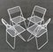 Ted Net Metal Folding Chairs by Niels Gammelgaard for Ikea, Set of 4 2