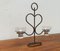 Mid-Century Danish Metal and Glass Candleholder, 1960s, Image 17