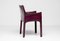 Oxblood Leather Cab Armchairs by Mario Bellini for Cassina, Set of 6 3