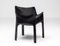 Black Leather Cab Armchair by Mario Bellini for Cassina 7