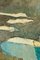 Mario Asnago, Paysage Bleu, Huile sur Toile Originale, milieu du 20ème siècle 1