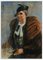 Antonio Feltrinelli, Retrato de mujer, pintura original, años 30, Imagen 3