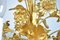 19th Century Gilt Bronze Chandelier with Flowers and Leaves, Image 3