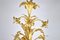 19th Century Gilt Bronze Chandelier with Flowers and Leaves, Image 4