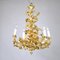 19th Century Gilt Bronze Chandelier with Flowers and Leaves 1