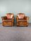 Sheep Leather Design Armchairs, Set of 2 1