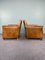 Sheep Leather Design Armchairs, Set of 2 2