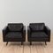 Black Leather Scandinavian Lounge Chairs in Poul Kjaerholm Style, 1970 / 80s, Set of 2, Image 6