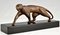 Art Deco Bronze Panther Sculpture by Michel Decoux, France, 1930 3
