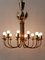 Lampes à Suspension à 12 Bras en Laiton par United Workshops pour Vereinigte Werkstätten Collection, 1950s 12