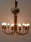 Lampes à Suspension à 12 Bras en Laiton par United Workshops pour Vereinigte Werkstätten Collection, 1950s 6