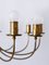 12-Armed Brass Pendant Lamps by United Workshops for Vereinigte Werkstätten Collection, 1950s 7