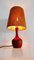 Organic Teak & Sisal Table Lamp, Denmark, 1950s 8