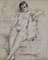 Suzanne Van Damme, Sitzender Akt, 1935, Tuschezeichnung, gerahmt 1
