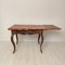 18th Century Swedish Baroque Brown & Red Extendable Dining Table, 1780s 8