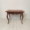 18th Century Swedish Baroque Brown & Red Extendable Dining Table, 1780s 1
