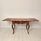 18th Century Swedish Baroque Brown & Red Extendable Dining Table, 1780s 5