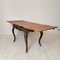 18th Century Swedish Baroque Brown & Red Extendable Dining Table, 1780s 6