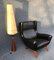 Black Leather & Teak Model 110 Lounge Chair by Illum Wikkelsø for Søren Willadsen Møbelfabrik, Image 6