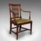 Antique English Carver Seat Elbow Chair, 1780s 1