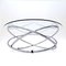 Round Coffee Table in Chromed Metal & Glass Top, 1970s 6