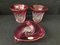 Vintage Crystal Rose Vases from Val St Lambert, Set of 3 8
