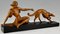 Art Deco Bronze Sculpture of Lady with Greyhound Dog by Armand Godard, France, 1930, Image 2