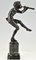 Art Deco Bronzeskulptur des tanzenden Fauns mit Flöten von Edouard Drouot, 1920 7