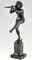 Art Deco Bronzeskulptur des tanzenden Fauns mit Flöten von Edouard Drouot, 1920 2