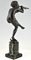 Scultura Art Déco in bronzo di Fauno danzante con flauti di Edouard Drouot, 1920, Immagine 4