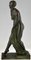 Art Deco Bronze Bain De Champagne Caron Sculpture of a Bathing Nude by Georges Chauvel for Henri Rouard Fondeur Paris, 1926 3