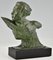 Frederic C. Focht. Busto di aviatore ed eroe Jean Mermoz, Francia, 1930, bronzo, Immagine 6