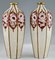 Art Deco Ceramic Vases with Stylized Peonies & Roses by Maurice Paul Chevallier for Longwy 1925, Set of 2, Image 2