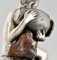 Bandeja escultural modernista de bronce o fuente de interior con desnudo sentado sosteniendo un jarrón de Suzanne Bizard, France, 1900, Imagen 7