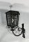 Large Exterior Glazed Cast Iron Lantern Wall Light 12