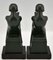 Art Deco Delassement Bookends with Reading Nudes by Max Le Verrier, France, 1930s, Set of 2, Image 8