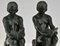 Art Deco Delassement Bookends with Reading Nudes by Max Le Verrier, France, 1930s, Set of 2, Image 9