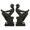 Art Deco Delassement Bookends with Reading Nudes by Max Le Verrier, France, 1930s, Set of 2 1