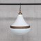 Mid-Century Opaline and Brass Pendant Light 1